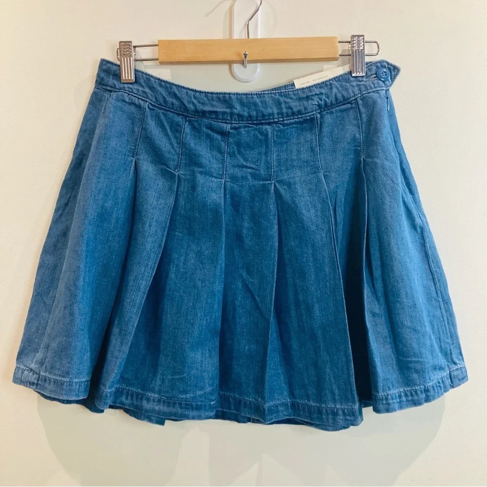 AMERICAN EAGLE Sz 4 High Rise Pleated Tennis Style Unlined Skater Skirt NEW